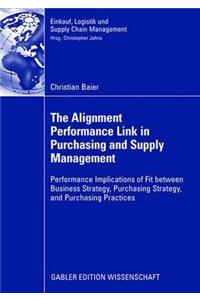 Alignment Performance Link in Purchasing and Supply Management