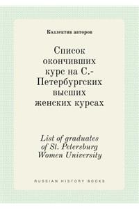 List of Graduates of St. Petersburg Women University