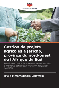 Gestion de projets agricoles à Jericho, province du nord-ouest de l'Afrique du Sud