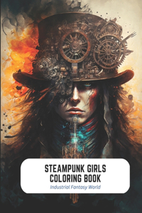 Steampunk Girls Coloring Book