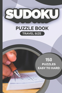 sudoku puzzle book travel size 150 PUZZLES EASY TO HARD