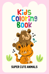 Kids Coloring Book Super Cute Animals