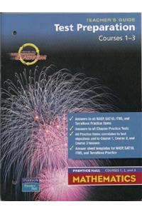 Prentice Hall Middle Grades Math Course 1 Test Prep Workbook 2004