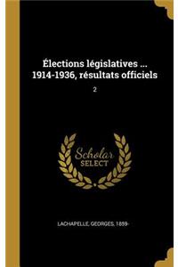 Élections législatives ... 1914-1936, résultats officiels