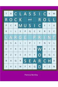 Classic Rock and Roll Music Large Print Word Search