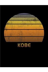 Kobe: Japan Wide Ruled Notebook Paper For Work, Home Or School. Vintage Sunset Note Pad Journal For Family Vacations. Travel Diary Log Book For Adults & K