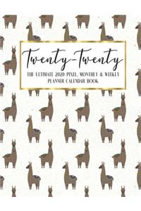 Twenty - Twenty The Ultimate 2020 Pixel Monthly & Weekly Planner Calendar Book