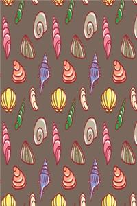 Sea shell notebook violet and pink color