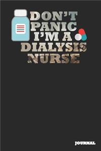 Dialysis Nurse Journal: Don't Panic Journal/Notebook Gift (6 X 9 - 110 Blank Pages)