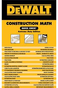 Dewalt Construction Math Quick Check