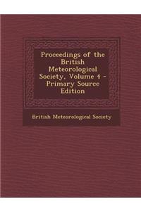 Proceedings of the British Meteorological Society, Volume 4