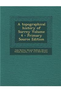 A Topographical History of Surrey Volume 4 - Primary Source Edition