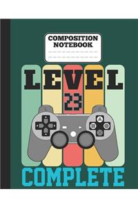 Composition Notebook - Level 23 Complete
