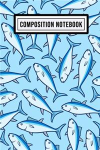 Fish Unruled Composition Notebook