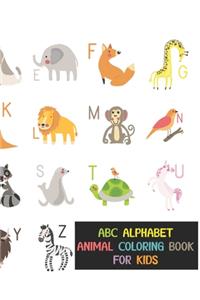 Abc Alphabet Animal Coloring Book For Kids