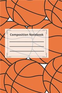 composition notebook college ruled Blank Lined Journal. Eat Sleep Basketball Repeat