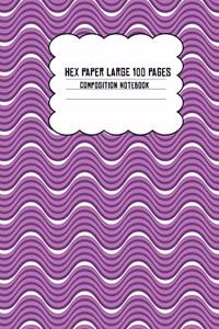 Hex Paper Large 100 Page Composition Notebook