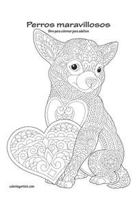 Perros maravillosos libro para colorear para adultos