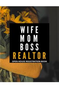 Wife Mom Boss Realtor Open House Registration Book