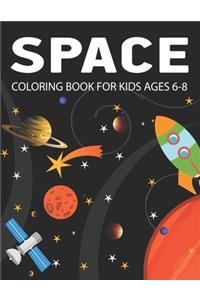 Space Coloring Book for Kids Ages 6-8