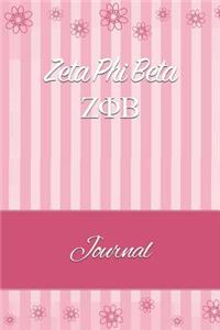 Zeta Phi Beta: Line Ruled Sorority Girls Journal - Great Present for Big or Lil Sister