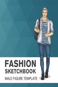 Fashion Sketchbook Male Figure Template