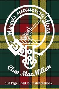 Clan MacMillan 100 Page Lined Journal/Notebook