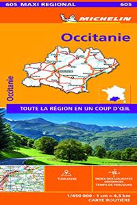 OCCITANIE, France - Michelin Maxi Regional Map 605