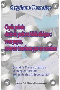Copie privée, droit de prêt en bibliothèque