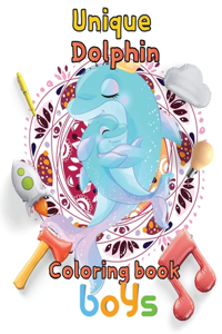 Unique Dolphin coloring book boys