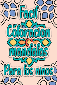 Coloración fácil de los mandalas para los niños
