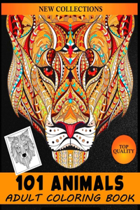 101 Animals Adult Coloring Book