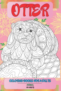 Coloring Books for Adults No Anxiety - Animal - Otter