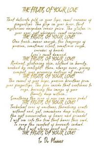 The Fruits Of Your Love: Faux Gold Love Poem 6x9 To Do Planner With 120 Checklist Pages, Romantic Gift Journal For Her, Song of Solomon Inspired Notebook Wife Card Alternati