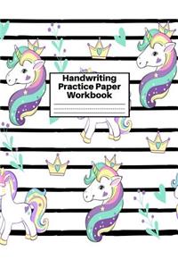 Handwriting Practice Paper Workbook