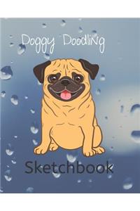 Cute Pug Blank Journal Notebook for Sketching or Writing