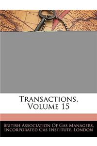 Transactions, Volume 15