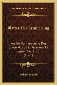 Blatter Der Erinnerung