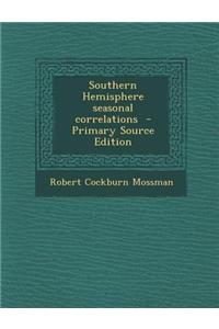 Southern Hemisphere Seasonal Correlations