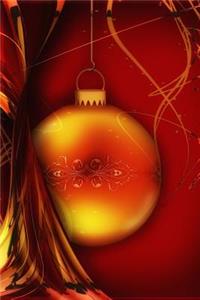 Gold and Red Christmas Ornament Journal