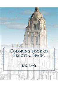 Coloring book of Segovia, Spain.