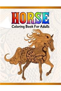 Horse Coloring Book For Adults