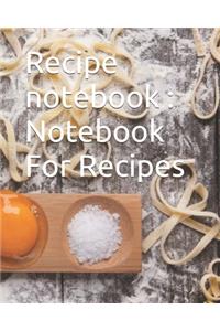 Recipe notebook