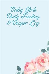 Baby Girls Daily Feeding and Diaper Log