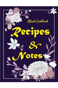Blank Cookbook Recipes & Notes