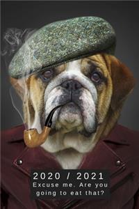 2020 & 2021 Two Year Weekly Planner - Appointment Book - Funny English Bulldog Two-Year Agenda Notebook For Dog Owners