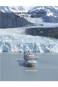 Simple Monthly Planner Dec 2019 -Jan 2021