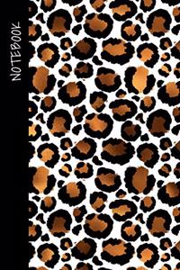 White Leopard Print Notebook