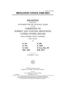 Miscellaneous national parks bills