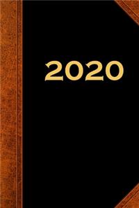 2020 Daily Planner 2020 Vintage Style Image 384 Pages